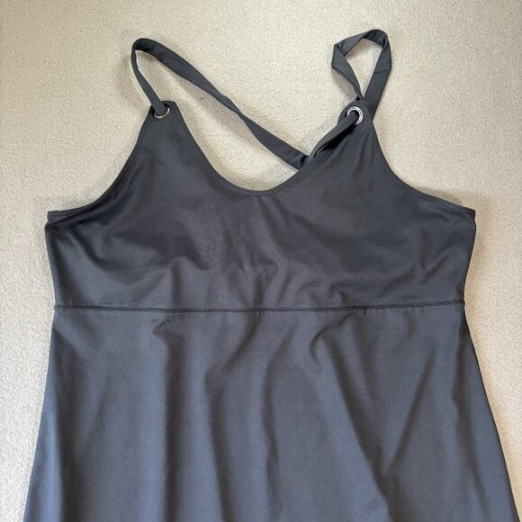 Merrell Opti-Wick UPF 50+ Dress Black Summer Activewear Tennis Sz XL Crisscross - Picture 2 of 12